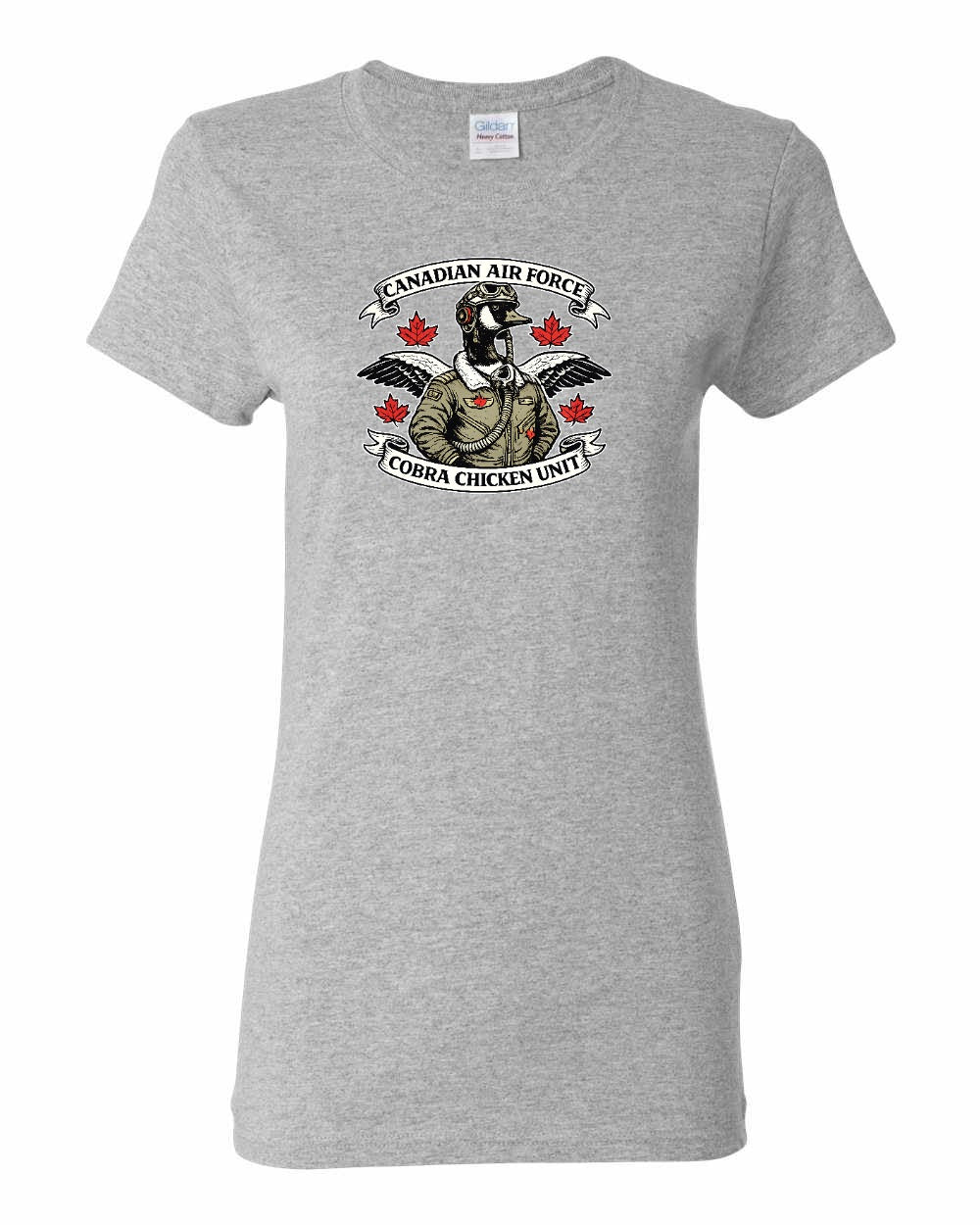 Cobra Chicken Air Force Women's Tee in Sport Grey
