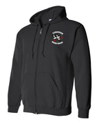 Canadian Bomb Squad Cropped Left Chest Zip Hoodie in Black