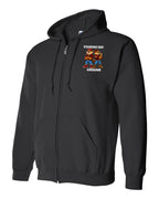 Standing Our Ground Left Chest Zip Hoodie in Black