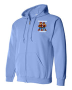 Standing Our Ground Left Chest Zip Hoodie in Carolina Blue