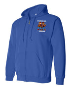 Standing Our Ground Left Chest Zip Hoodie in Royal
