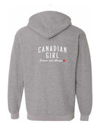 Canadian Girl Forever and Always Left Chest and Back Zip Hoodie - Unisex