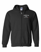 Canadian Girl Forever and Always Left Chest and Back Zip Hoodie - Unisex