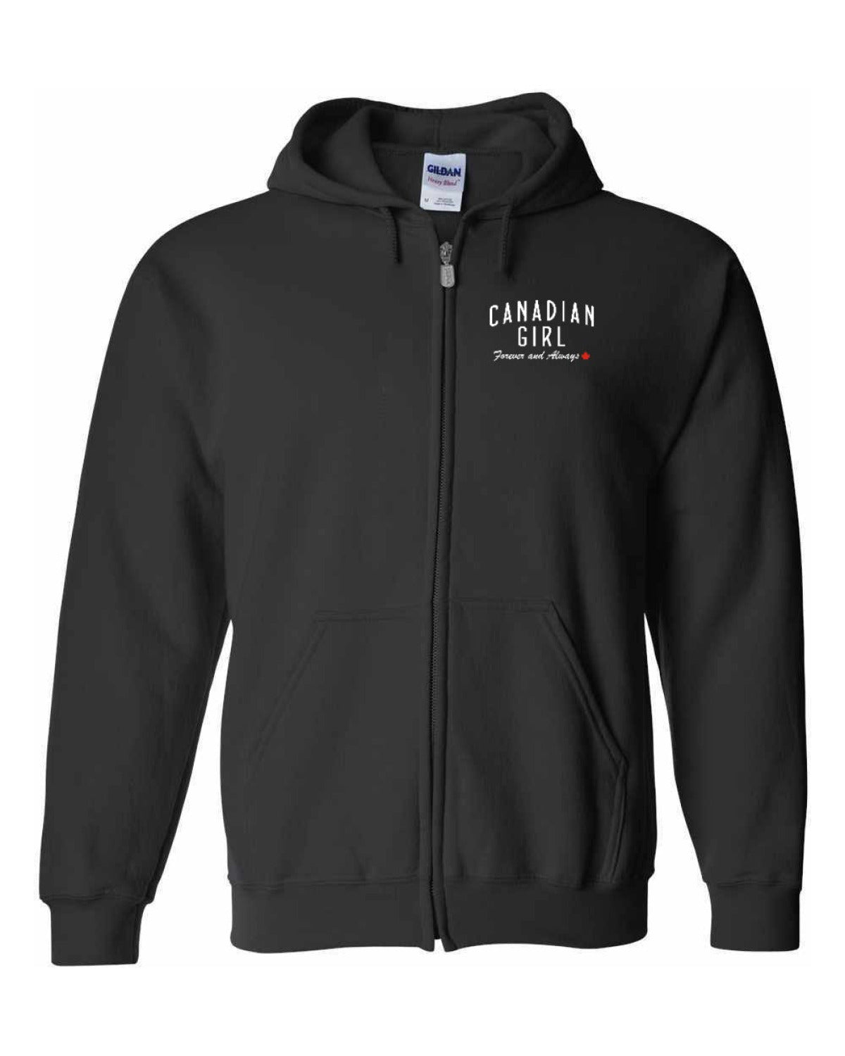 Canadian Girl  Forever and Always Left Chest Zip Hoodie - Unisex