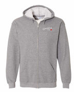 Canadian Girl Leaf Left Chest Zip Hoodie - Unisex