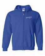 Canadian Girl Leaf Left Chest Zip Hoodie - Unisex