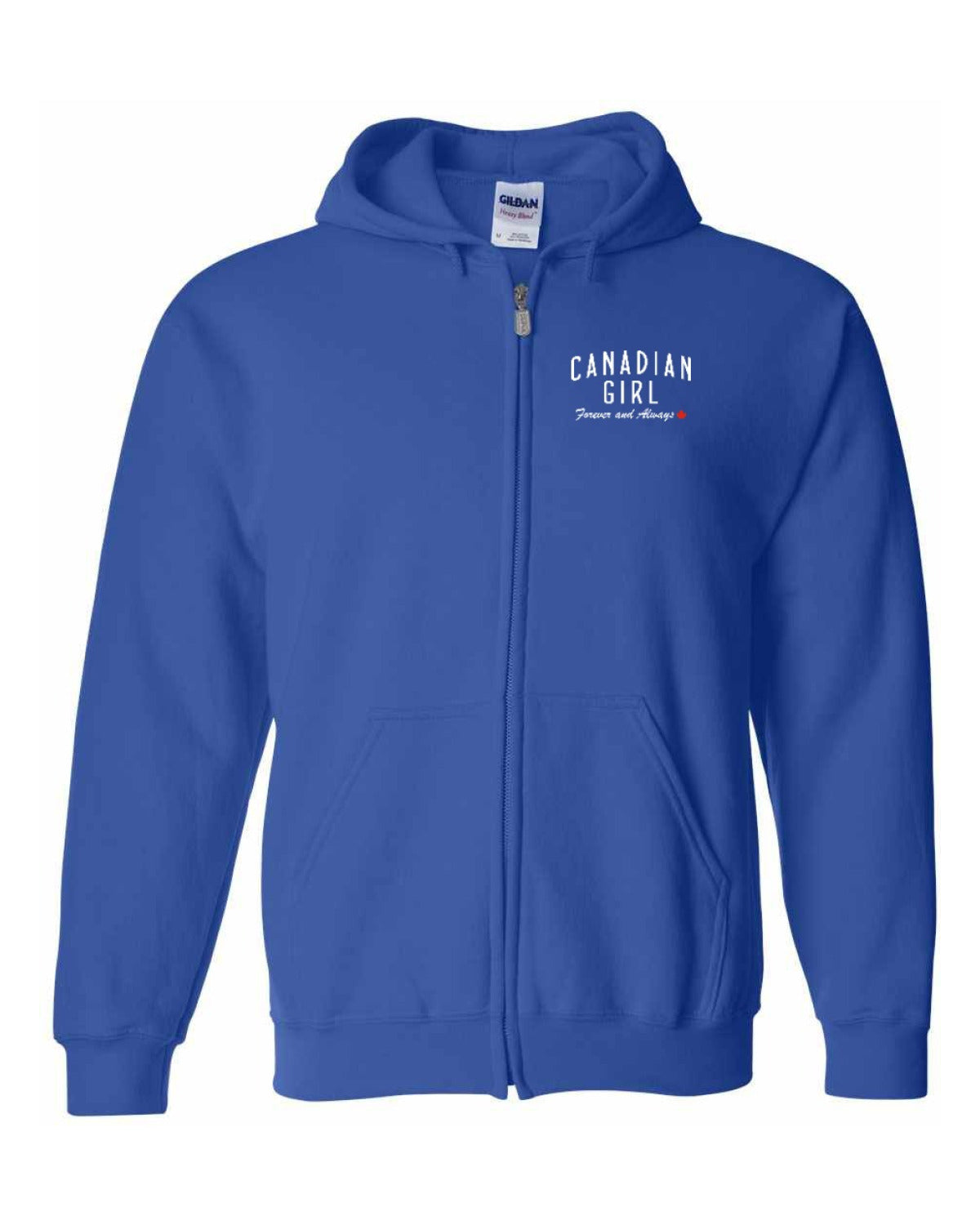 Canadian Girl  Forever and Always Left Chest Zip Hoodie - Unisex